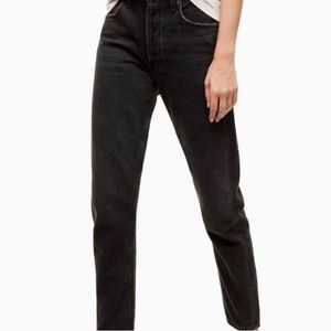 Agolde black high rise jeans - please read description